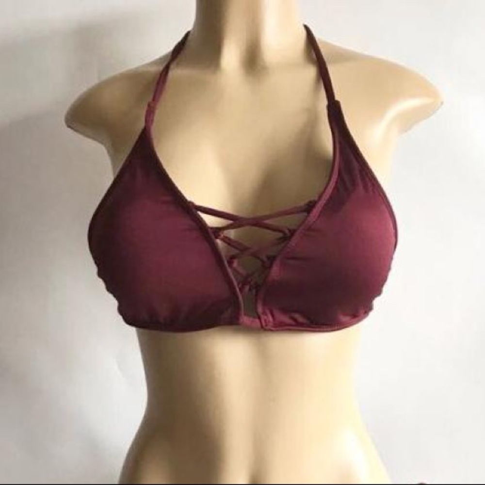 Target Mossimo Burgundy Swimsuit Top